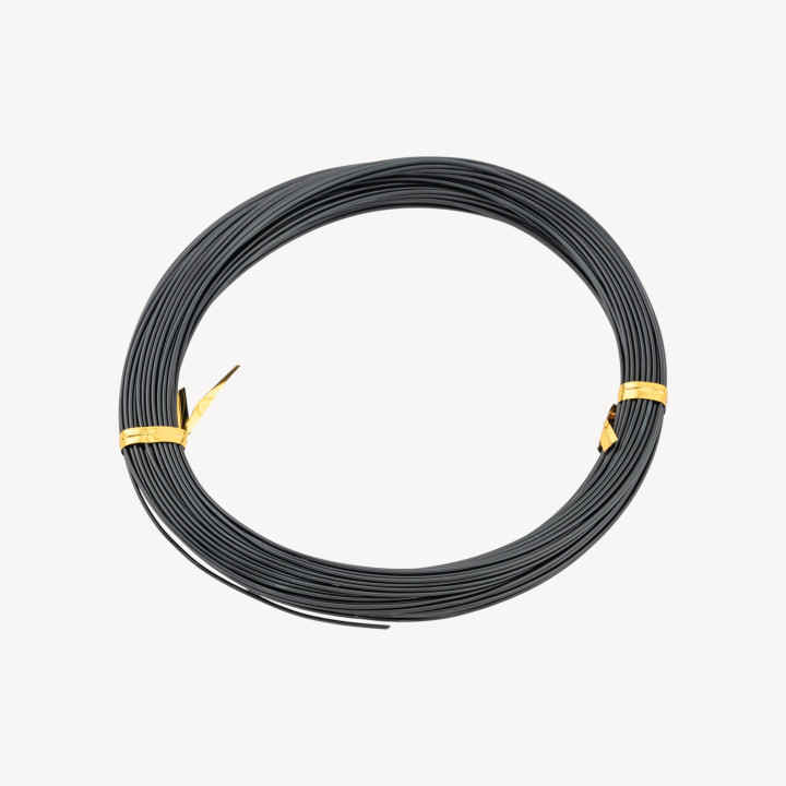 Fil d'Aluminium Moulable Diamètre 1,0mm 19mt Noir