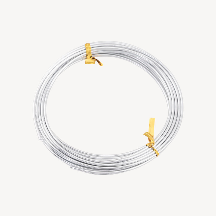 Filo Di Alluminio Modellabile Misura 2,0mm 5 Metri Argentato