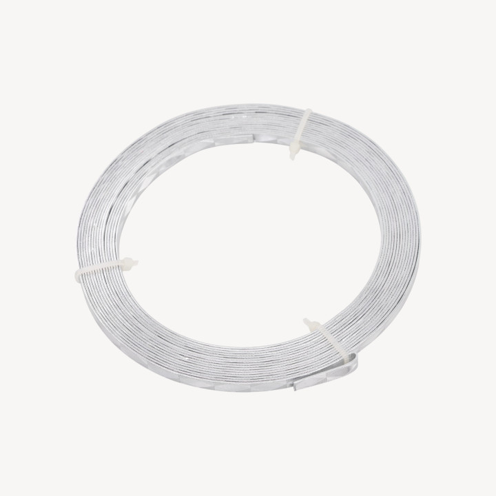 Hilo Aluminio Plano Mecanizado 5,0x1,0mm 55gr 5mt Plata