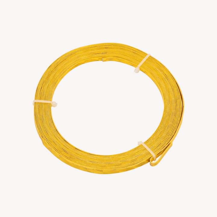 Flacher bearbeiteter Aluminiumdraht 5,0x1,0mm 55gr 5mt 18k Gold