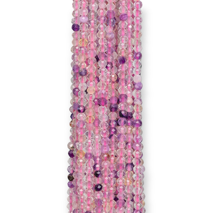 Lila Fluorit facettierter Diamantschliff 2,4 mm