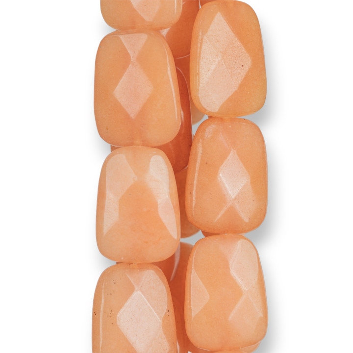 Plaque Jade Irrégulière Orange Clair 18x25mm