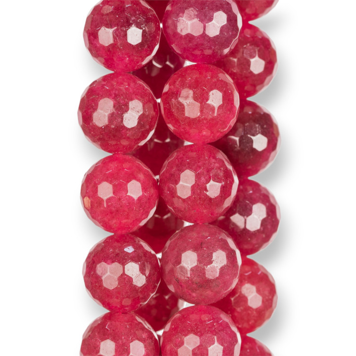 Faceted Ruby Jade 18mm Ακατέργαστο