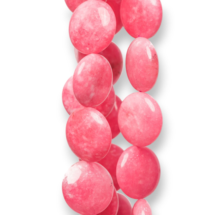 Rhodochrosite Jade Clear Round Smooth Flat Smooth Coin 20mm