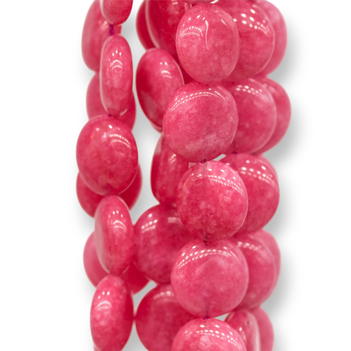 Jade Rhodochrosite Pièce Ronde Plate Lisse 15mm