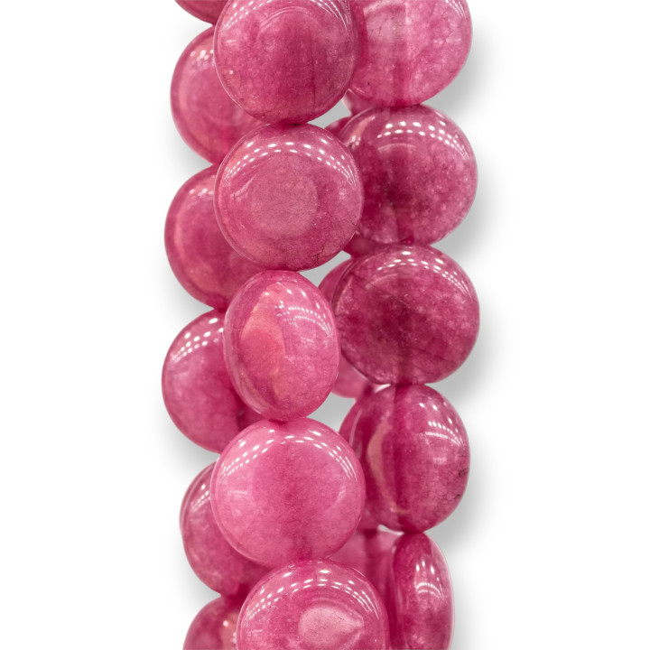 Rhodochrosite Jade Στρογγυλό Λείο Επίπεδο Λείο Κέρμα 20mm