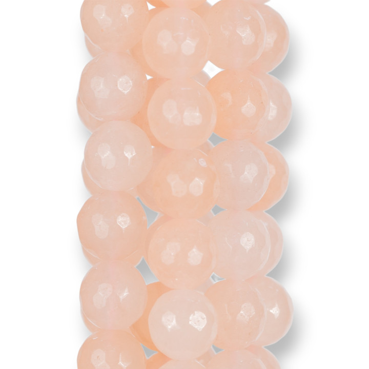 Facettierte rosa Jade 08mm Pfirsich