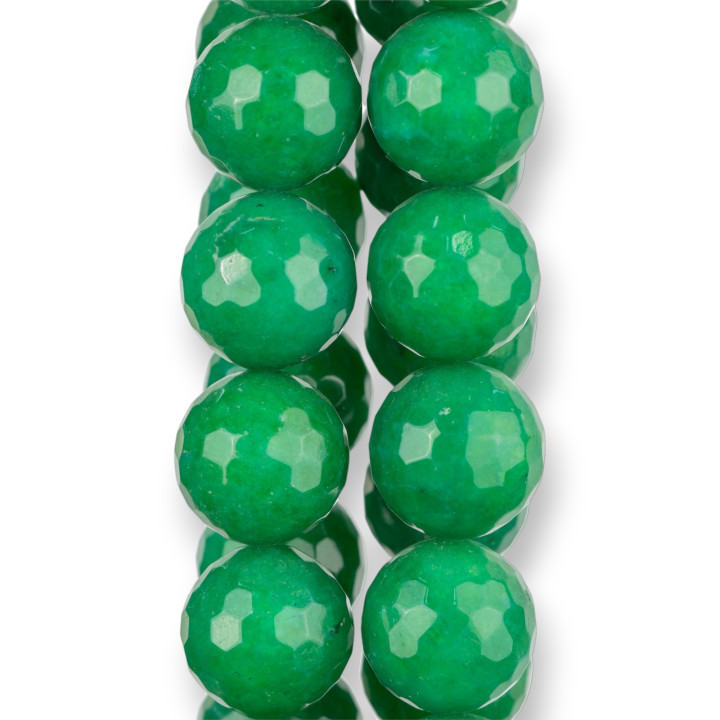 Emeraldite Jade Faceted 20mm Clear