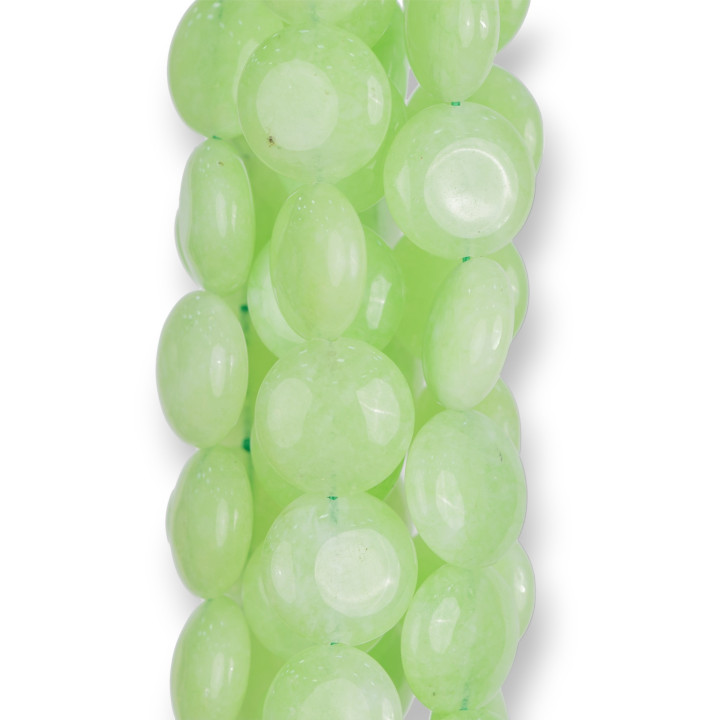 Jade Vert Chrysoprase Pièce Ronde Plate Lisse 15mm