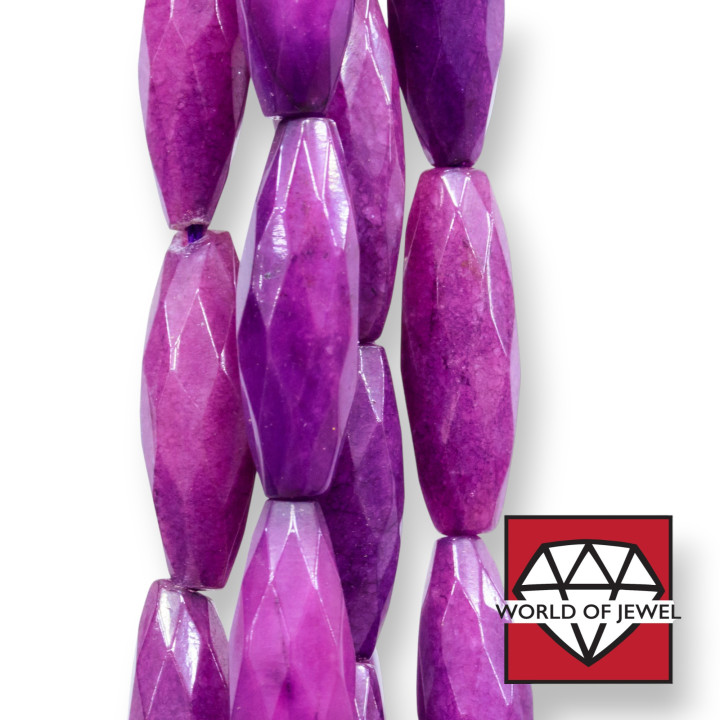 Lila Jade Reis facettiert 10x30mm
