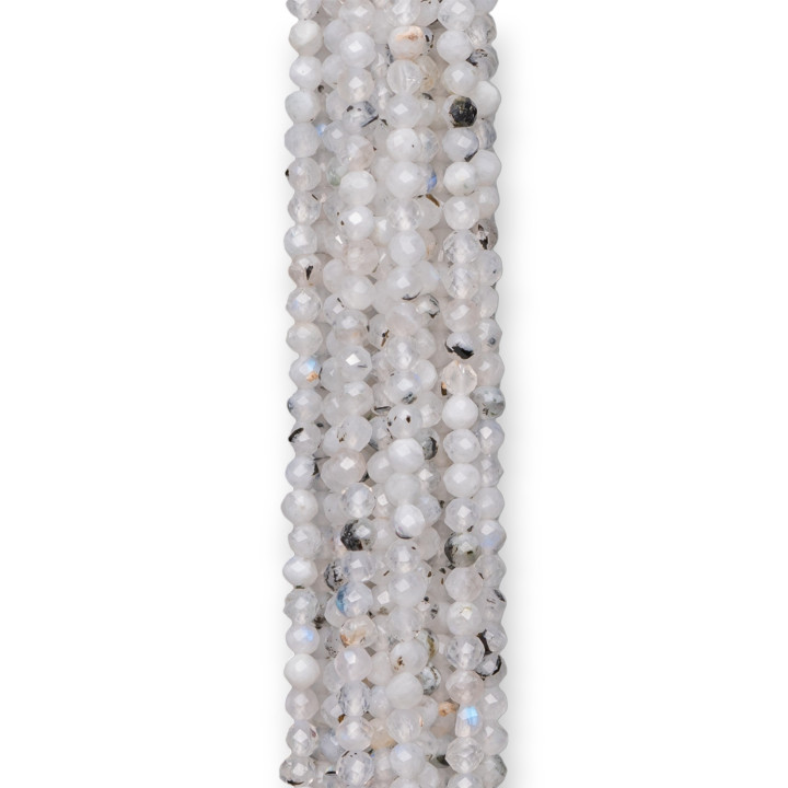 Weißer Labradorit, facettierter Diamantschliff, 2,7 mm Mix