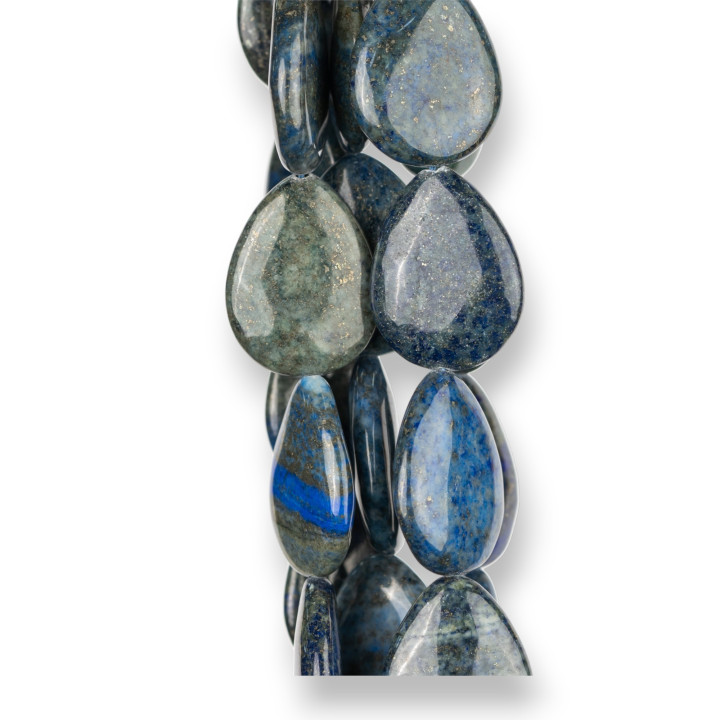 Raw Blue Lapis Lazuli Drops Plate 18x24mm