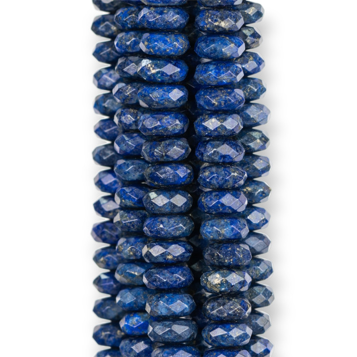 Roher blauer Lapislazuli Rondelle facettiert 08x05mm