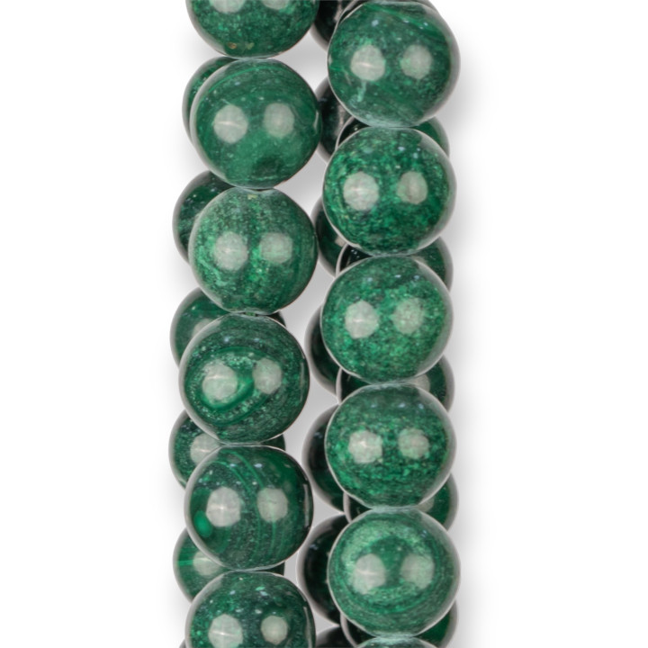 Raw Malachite Round Smooth 7mm
