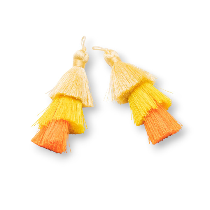 Fabric Tassels With Cord 70mm 5pcs MOD4