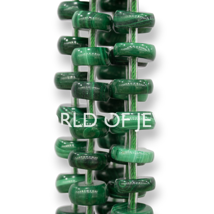 Malachite Rondelle 14-16x8-9mm