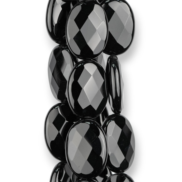 Onyx Plat Ovale Facette 30x40mm