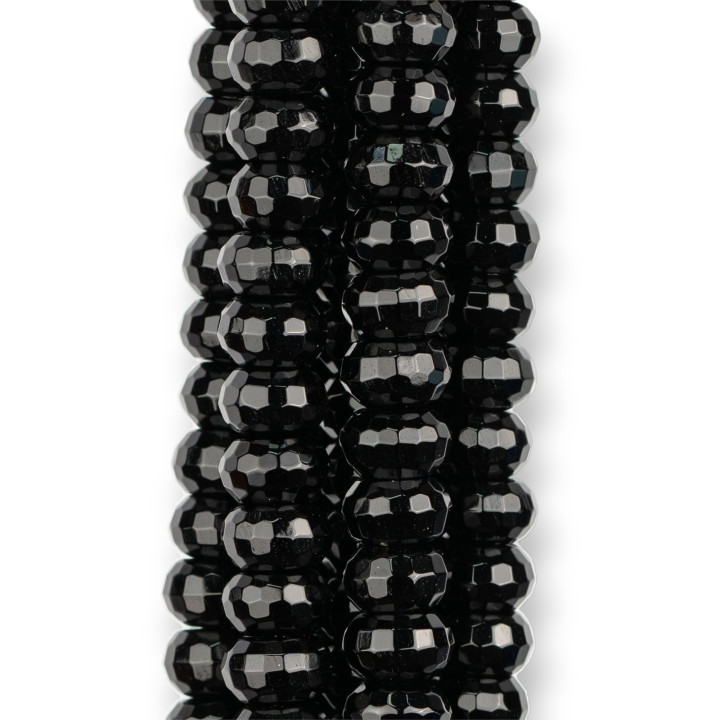 Onyx Rondelle Facetado 8x5mm