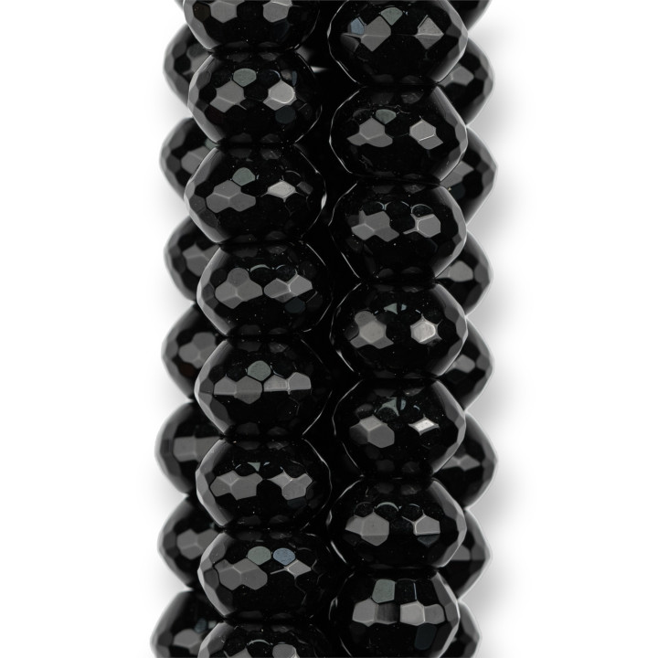 Onyx Rondell facettiert 18x13mm