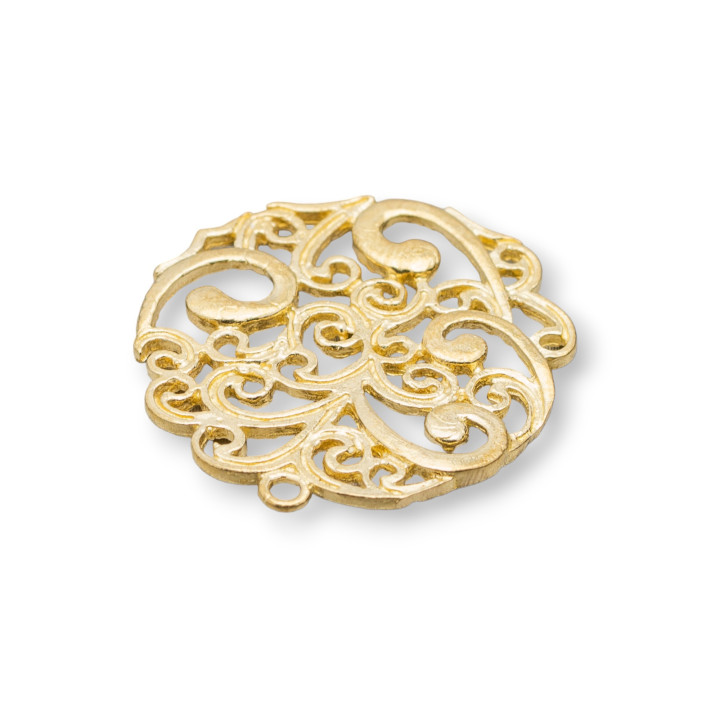 Bronze Component Pendant Circle Empire Style 25mm 22 τμχ