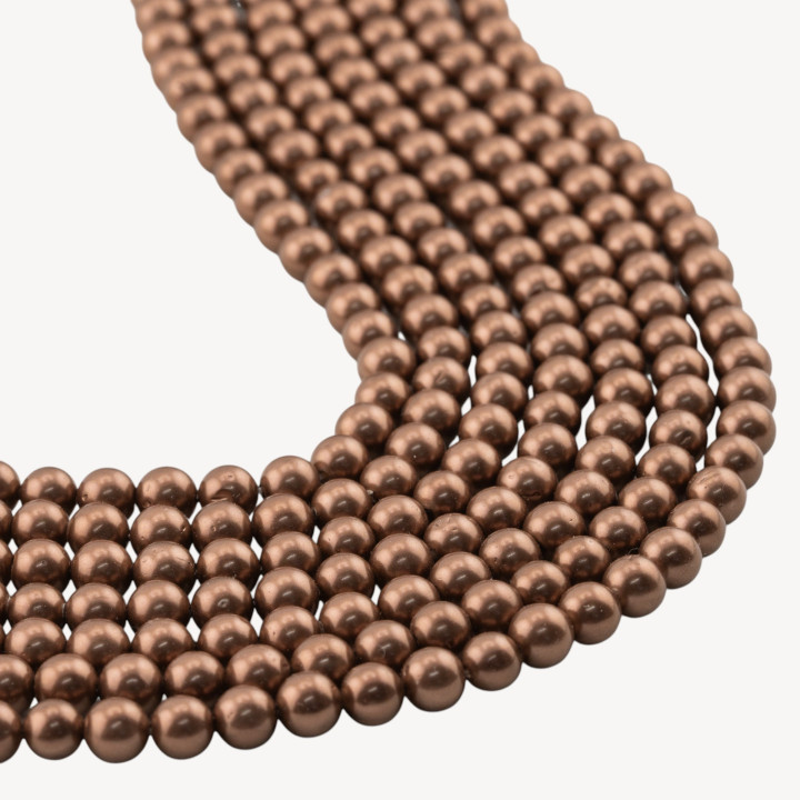 Mallorca Runde Perlen Glatte Bronze 04mm