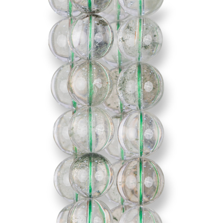 Smooth Round Ghost Quartz (MQO) 14mm