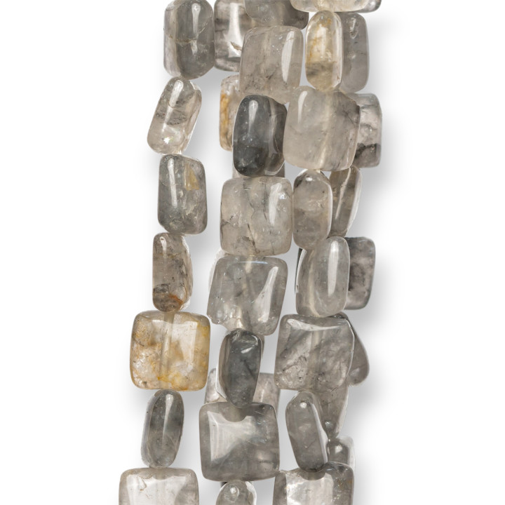 Flat Square Gray Quartz 10mm Rough