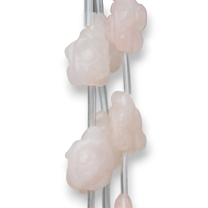 Rose Quartz Strand Animals 15x20mm Χελώνες 11τμχ Περίπου.