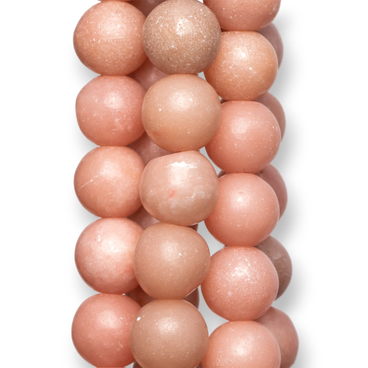 Rodonite Rosa Seconda Scelta Tondo Liscio Irregolare 12mm