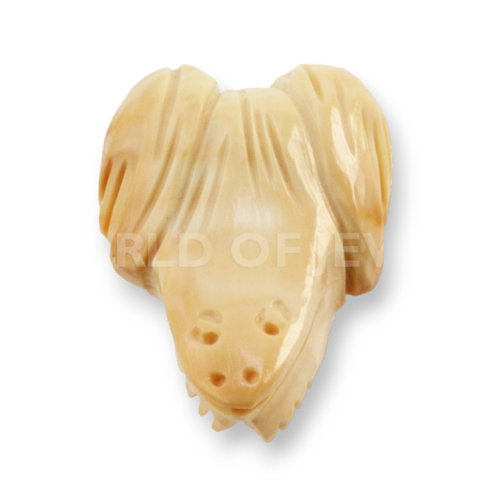 Statuette Di Conchiglia Incisa A Mano Fantasia 26x38mm