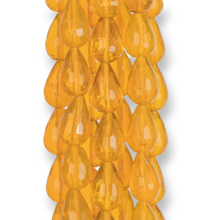 Topacio Gotas Hidrotermales Facetadas Briolette 15x22mm