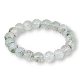 Round Ghost Quartz Bracelet 11mm