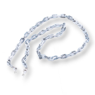 Glasses Chain With Non-Slip Silicone Rings Polycarbonate 2pcs Gray Mix