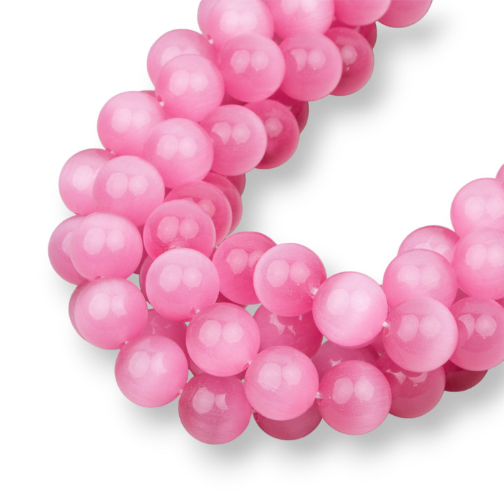 Smooth Round Pink Cat's Eye 16mm