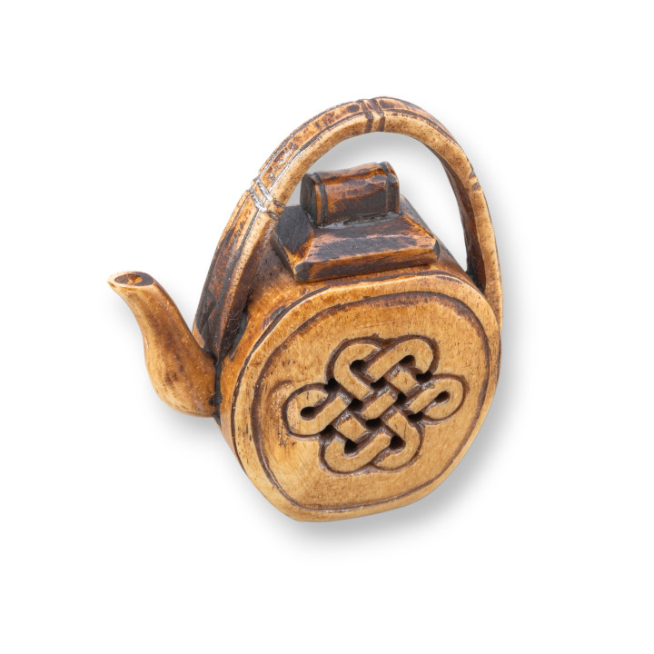 Objetos Netsuke de Hueso Grabados a Mano 1ud 55x65mm