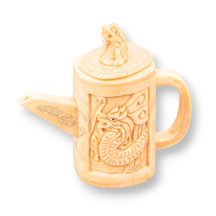 Objets Netsuke en Os Gravés à la Main 1pc 70x90mm