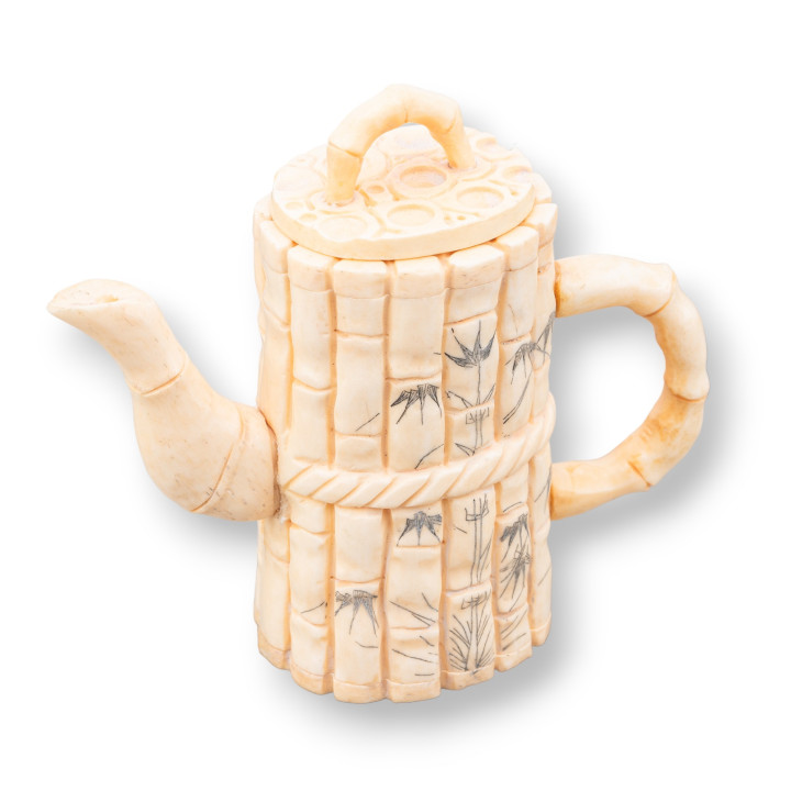 Objets Netsuke en Os Gravés à la Main 1pc 85x90mm