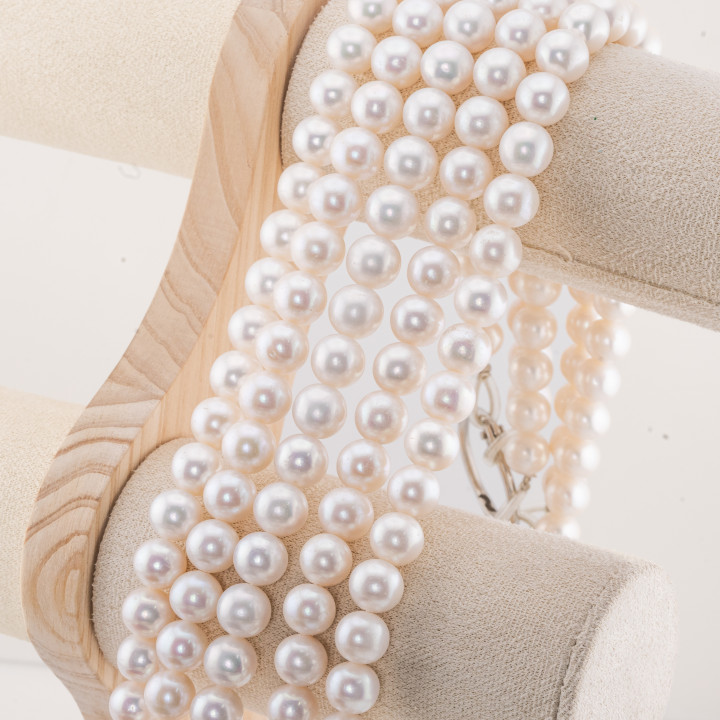 Round River Pearls 10,5-11,5mm AAAAA Λευκό