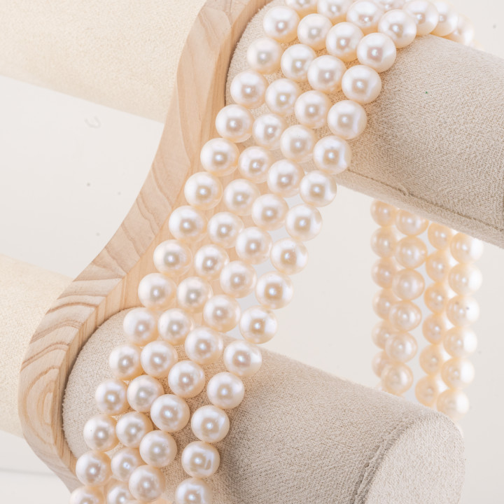 Perle di Fiume Tonde Premium 11,0-12,0mm AAAA Bianco