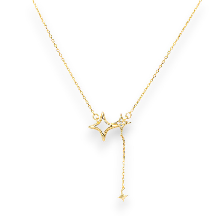 Collar de Plata 925 Colección Luna Chapado en Oro con Nácar