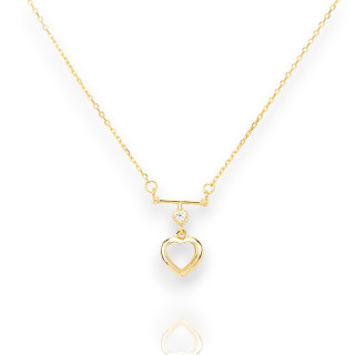 925 Silver Necklace Gold Plated Moon Collection With Synthetic Opal