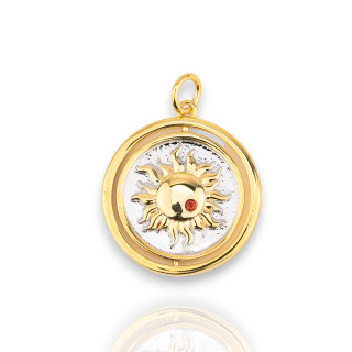 925 Silver Necklace Moon Collection Gold And Rhodium Plated