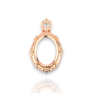 Pendentif composant de lunette en argent 925 1pc