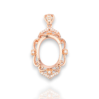 925 Silver Bezel Component Pendant 1pc