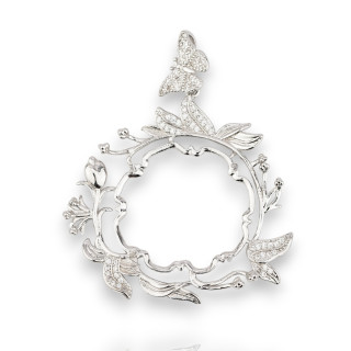 925 Silver Bezel Component Pendant 1pc