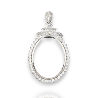 Pendentif composant de lunette en argent 925 1pc