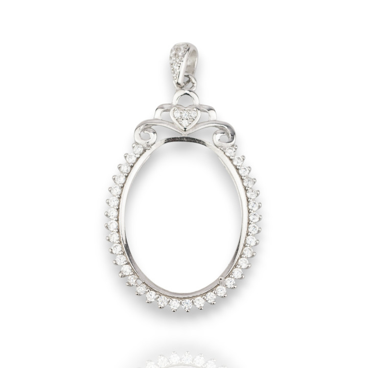 Colgante Componente Bisel Plata 925 1ud