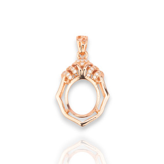 925 Silver Bezel Component Pendant 1pc