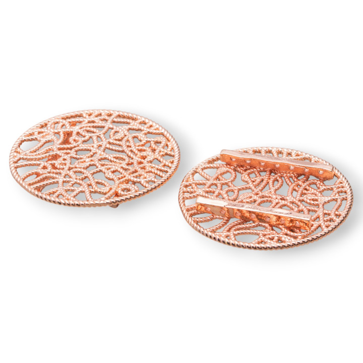 Round Bronze Multiwire Central Component 40mm 7pcs Rose Gold