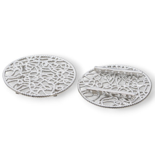 Composant Central Multifils Rond Bronze 40mm 7pcs Plaqué Rhodium